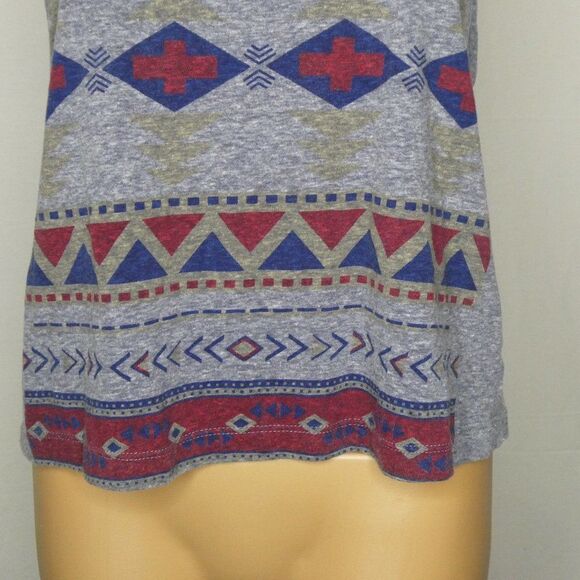 Happening in the Present Boho Aztec Tank Top Grey - Picture 4 of 9